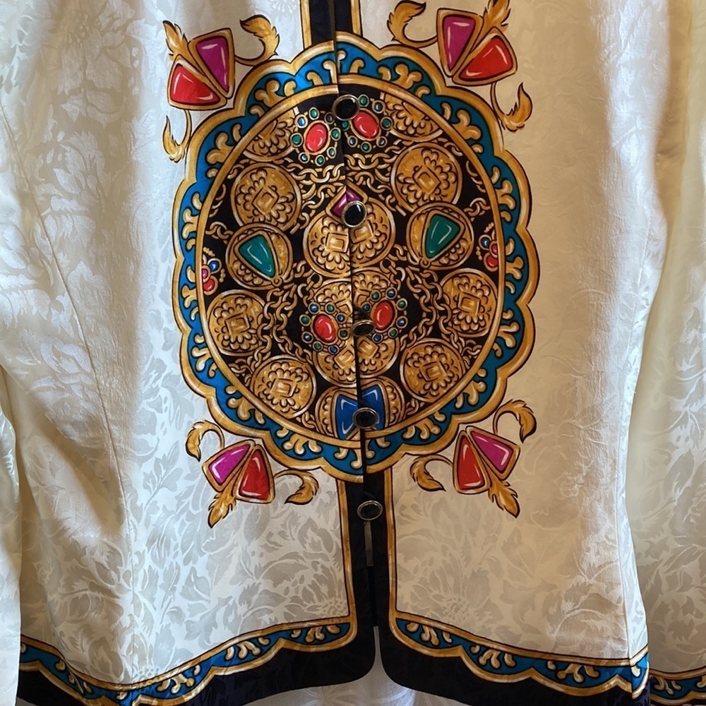 Vintage Adrianna Papell Silk Blazer - Picture 5 of 14